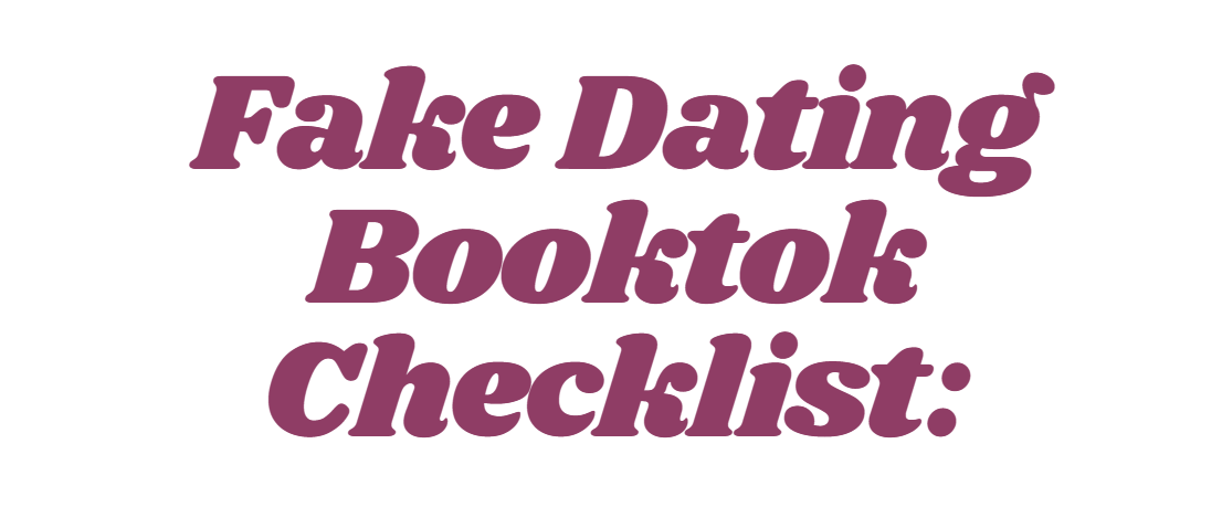 Fake Dating Booktok Book Checklist