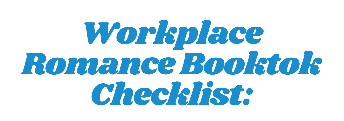 Workplace Romance Booktok Book Checklist