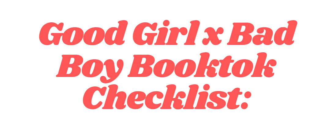 Good Girl x Bad Boy Booktok Book Checklist