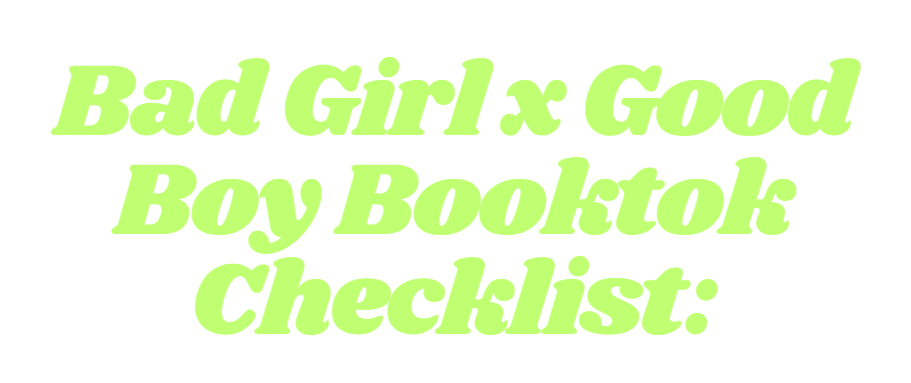 Bad Girl x Good Boy Booktok Book Checklist