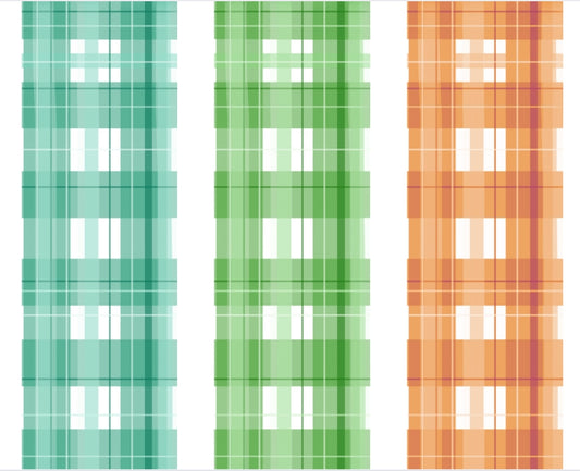 Green/Orange Gingham Bookmarks