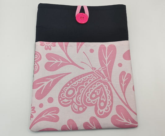 Pink Butterfly Book Sleeve