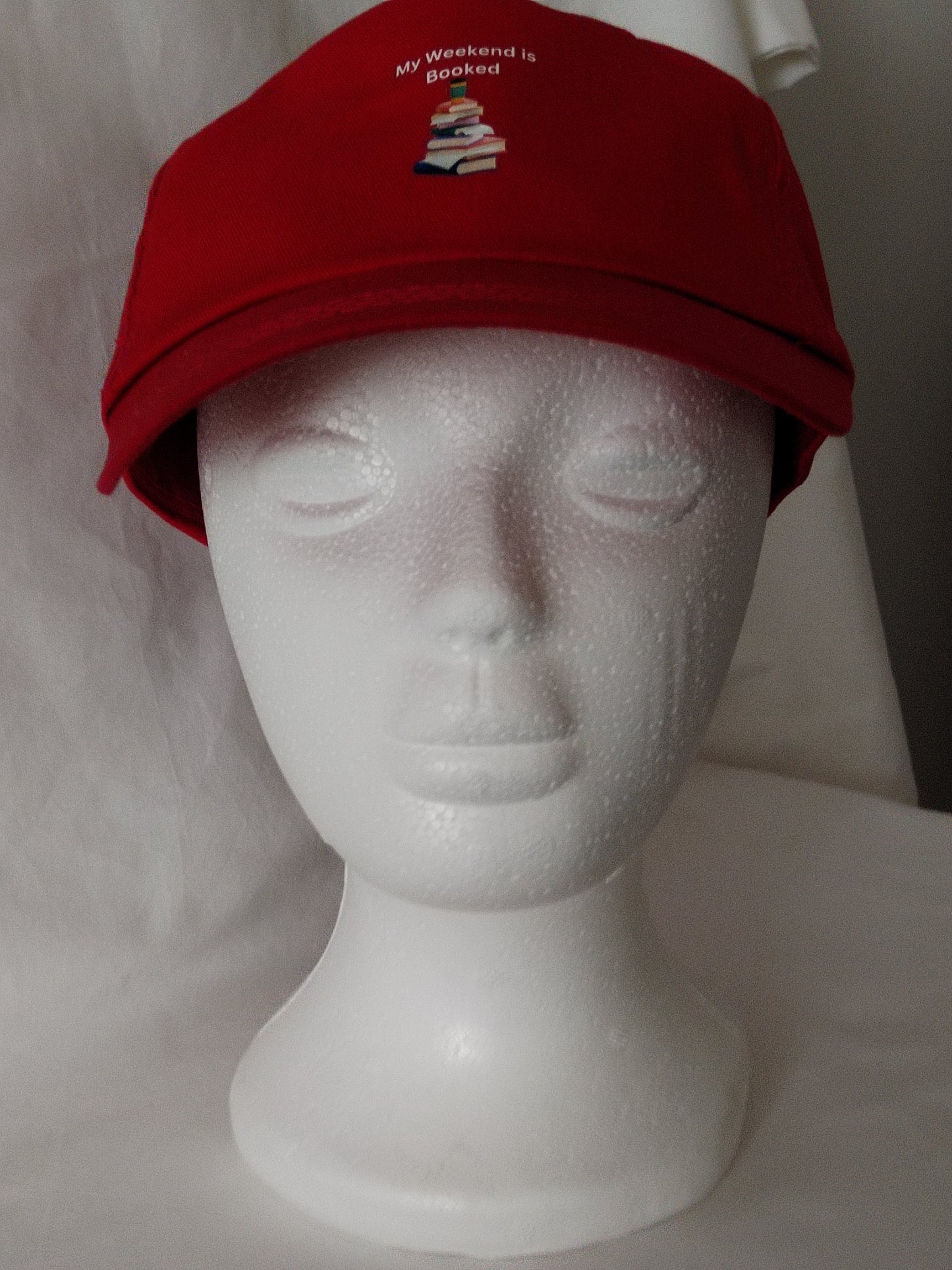 Red 'My Weekend is Booked' Cap