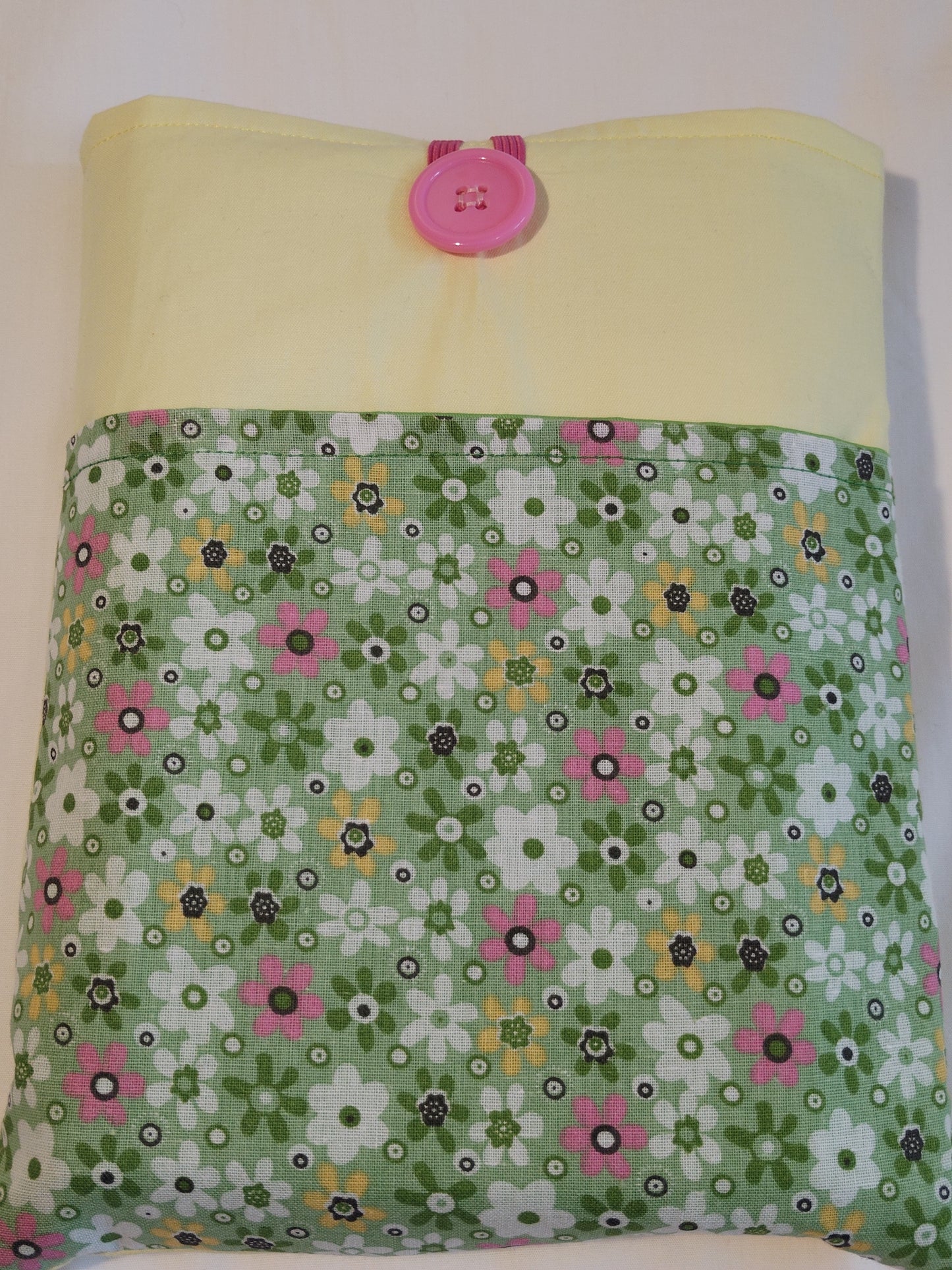 Yellow and Green Floral Book Sleeve